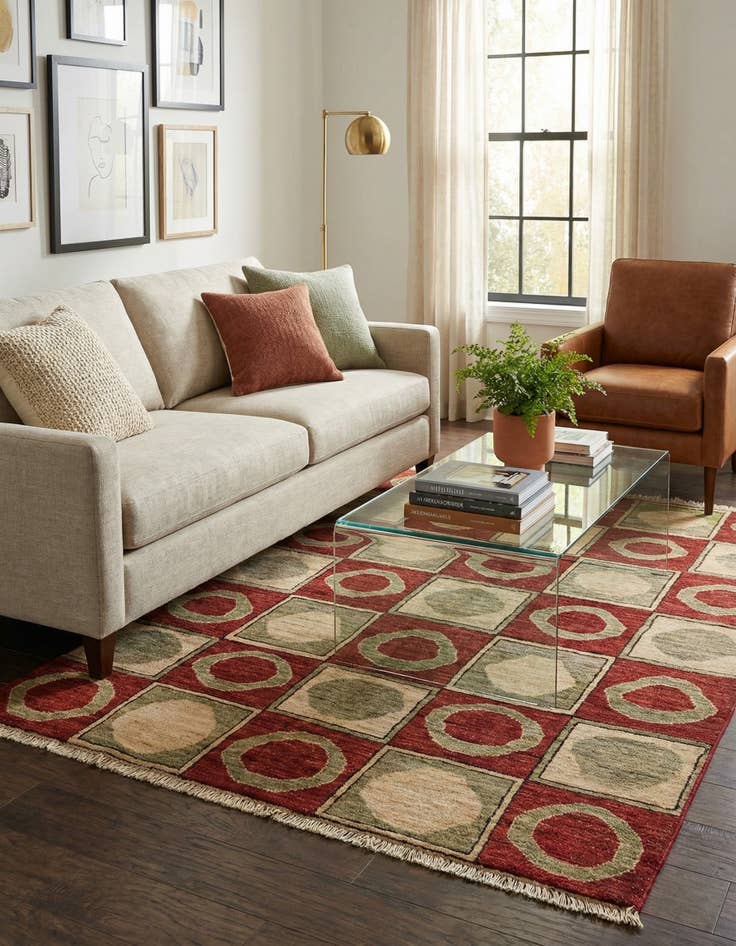 Detail image of 3' 9 x 5' 6 Hand Knotted Modern Ziegler Rug