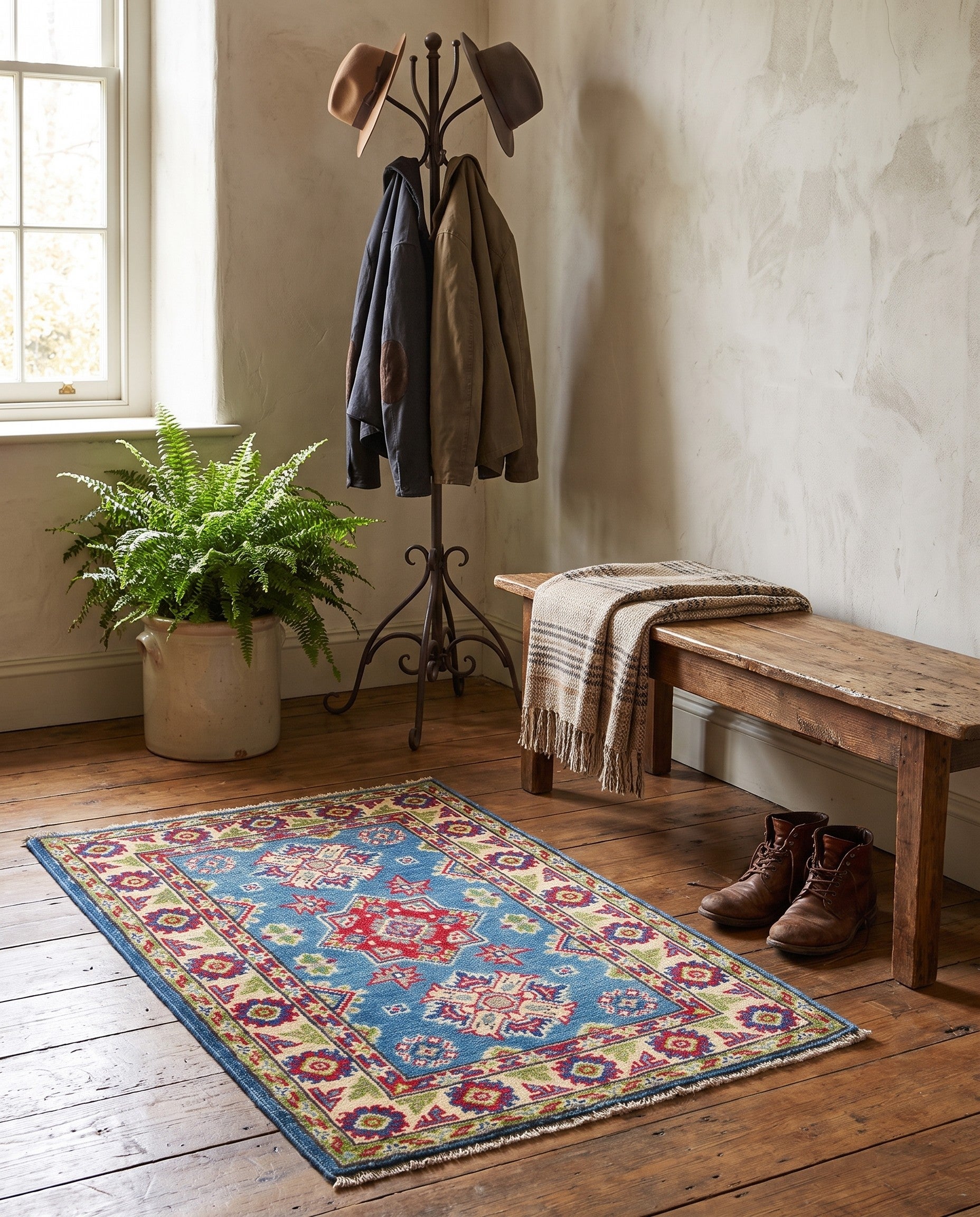 2' x 3' 4 Hand Knotted Kazak Rug