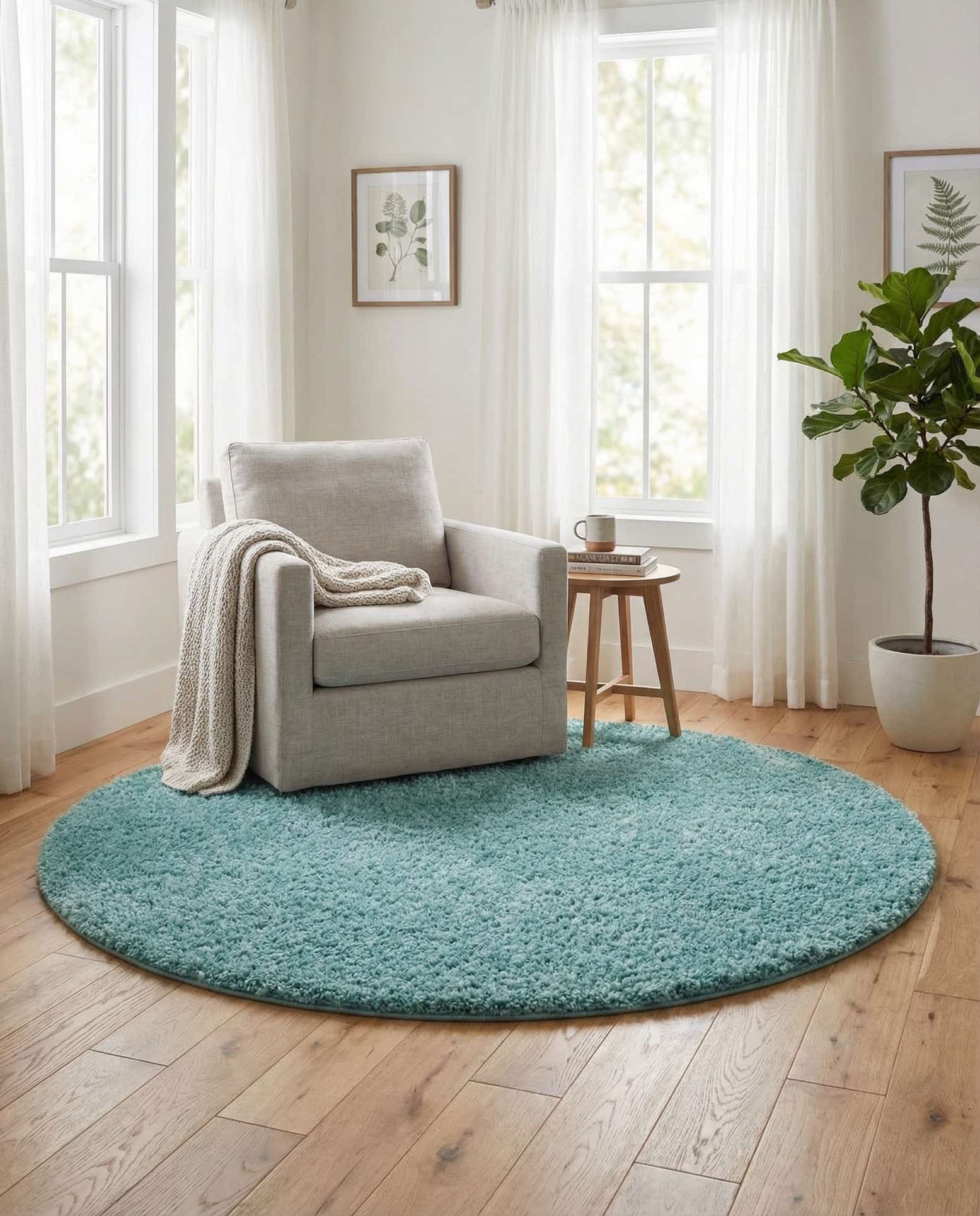 7' 10 x 7' 10 Everyday Shag Round Rug