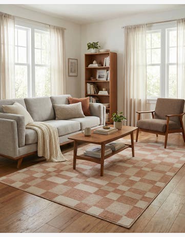 Barely Blush Pink Textura Designer Rug