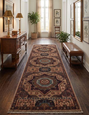 2' 9 x 9' 10 Hand Knotted Mamluk Ziegler Runner Rug