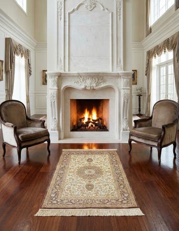 3' 3 x 5' 1 Ghom Silk Rug