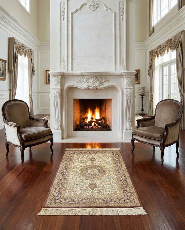 3' 3 x 5' 1 Ghom Silk Rug