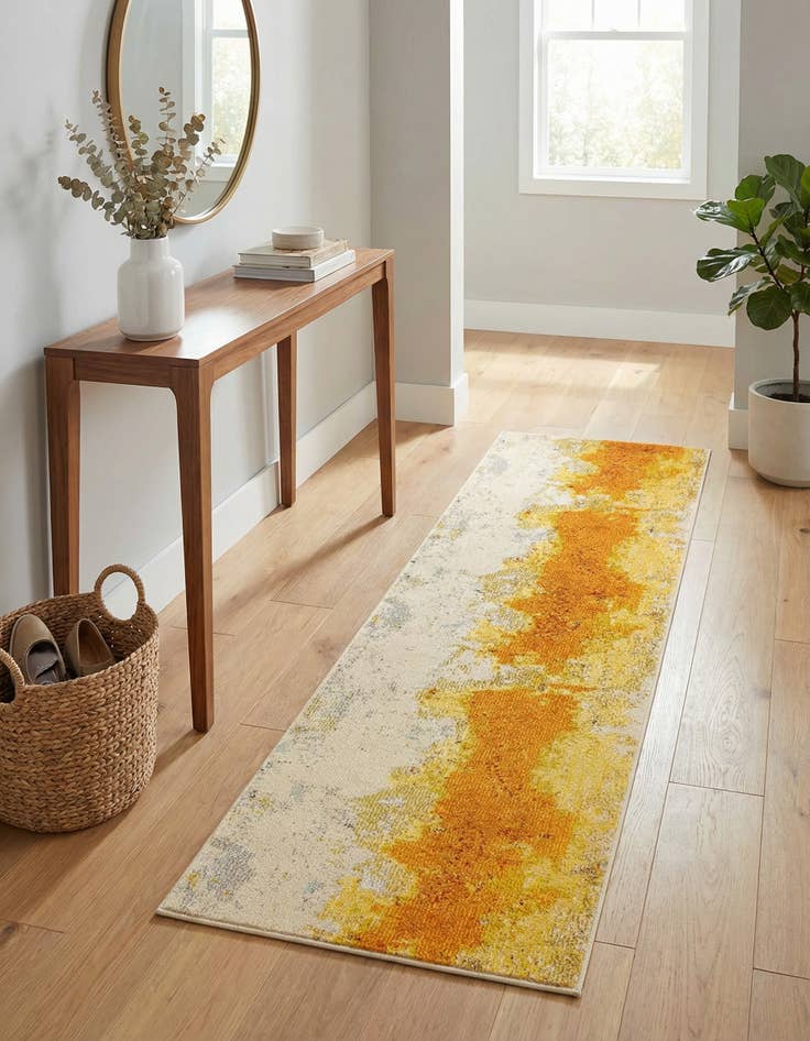 Detail image of 2' 2 x 6' 9 Washable Hyacinth Runner Rug