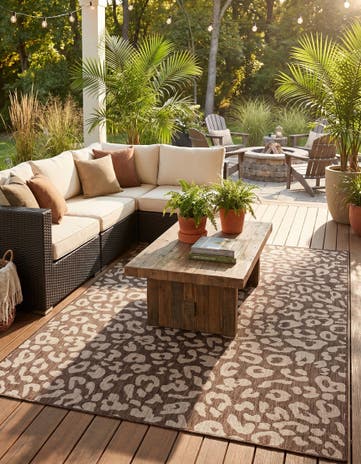 7' 10 x 11' Easy-Clean Safari Indoor / Outdoor Rug