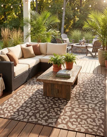 7' 10 x 11' Easy-Clean Safari Indoor / Outdoor Rug