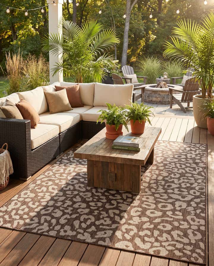 7' 10 x 11' Easy-Clean Safari Indoor / Outdoor Rug