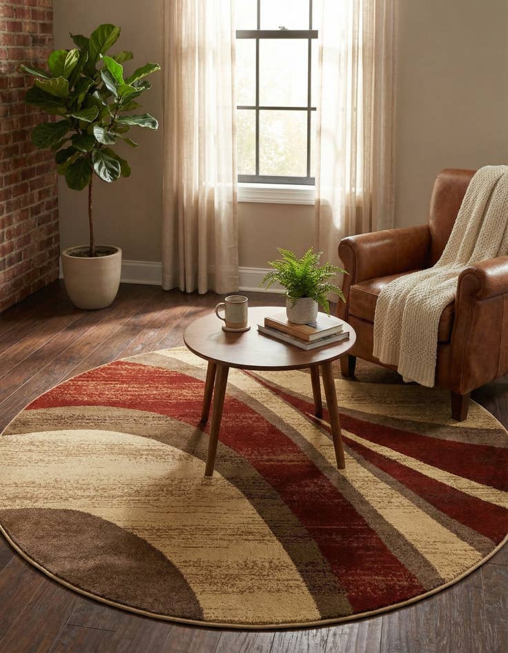 Detail image of 5' 3 x 5' 3 Coffee Shop Round Rug