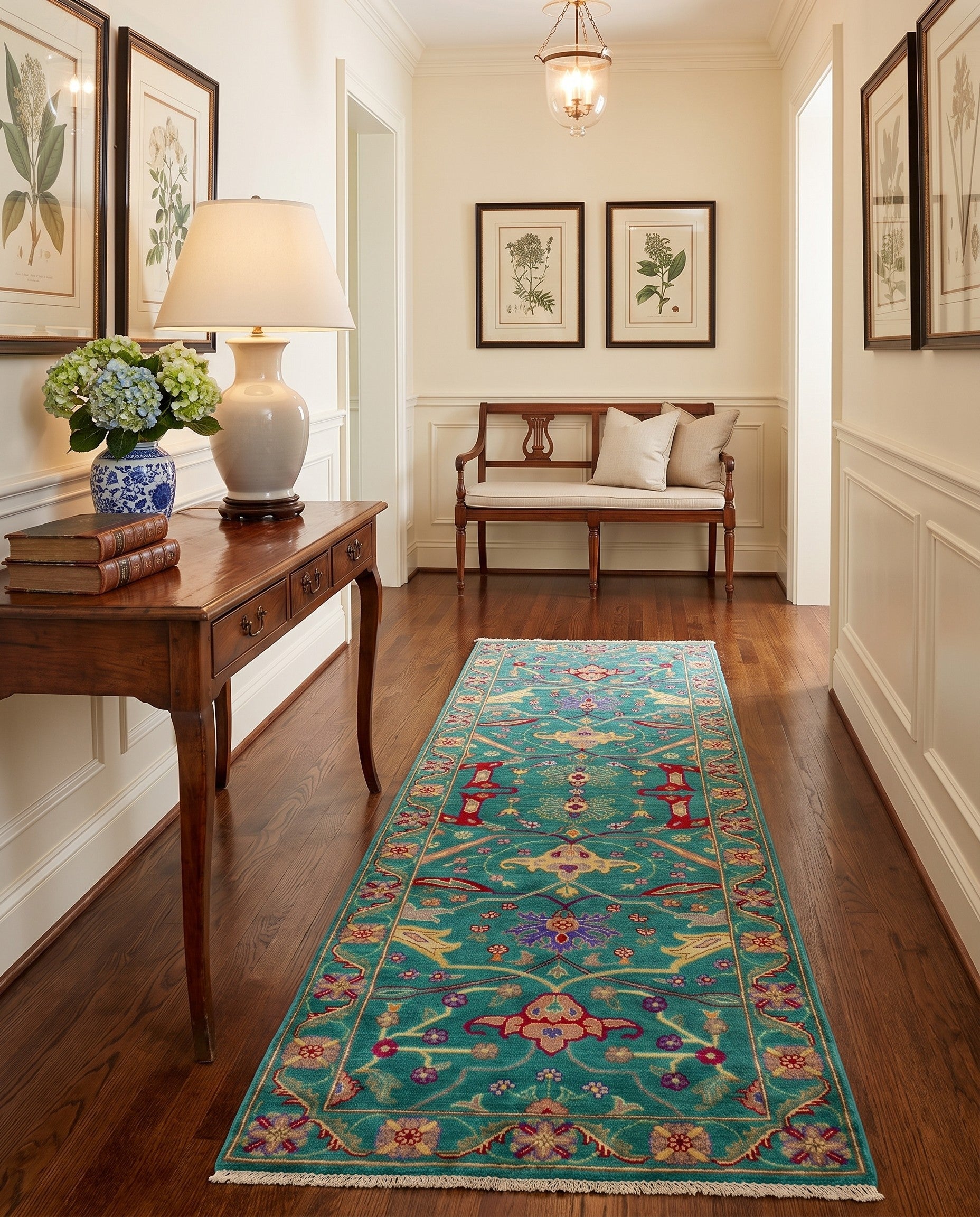 2' 11 x 9' 8 Hand Knotted Kazak Runner Rug