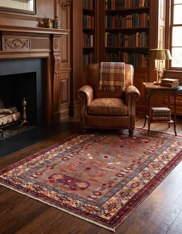 3' 6 x 5' 1 Hand Knotted Kazak Rug