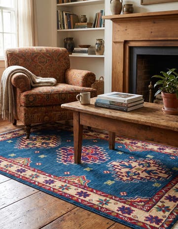 3' 2 x 4' 11 Hand Knotted Kazak Rug