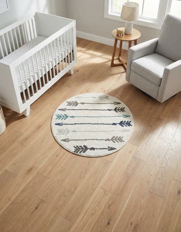 Ivory Equinox Round Rug