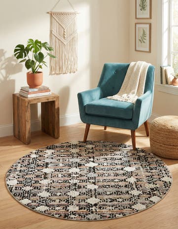 Rust Multi Cherokee Round Rug