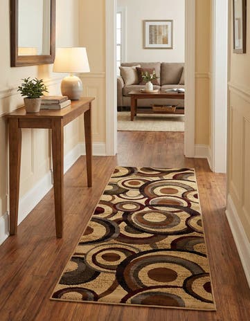 Beige Cafe Runner Rug