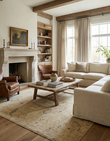 10' x 13' 11 Hand Knotted Oushak Wool Rug