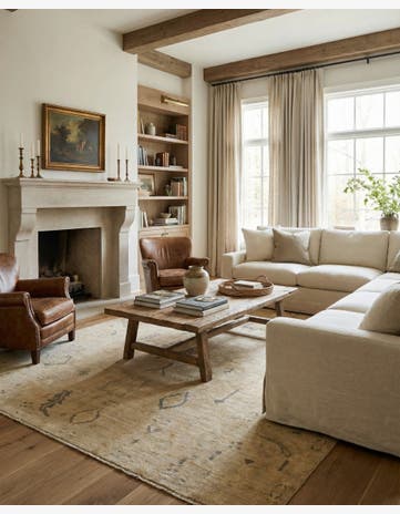 10' x 13' 11 Hand Knotted Oushak Wool Rug