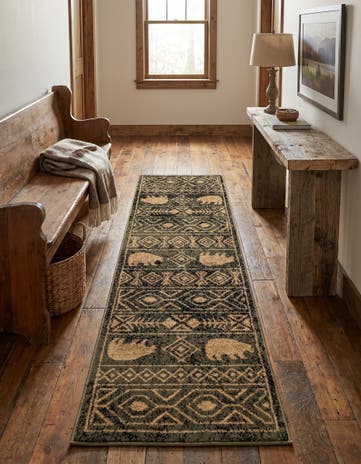 Green Pioneer Runner Rug