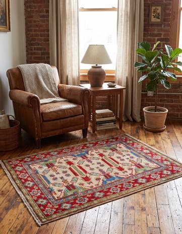 2' x 3' Hand Knotted Kazak Rug