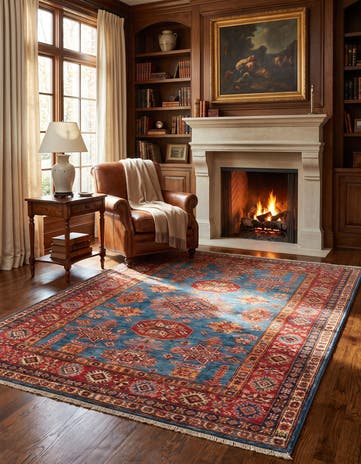 4' 3 x 6' 2 Hand Knotted Kazak Rug