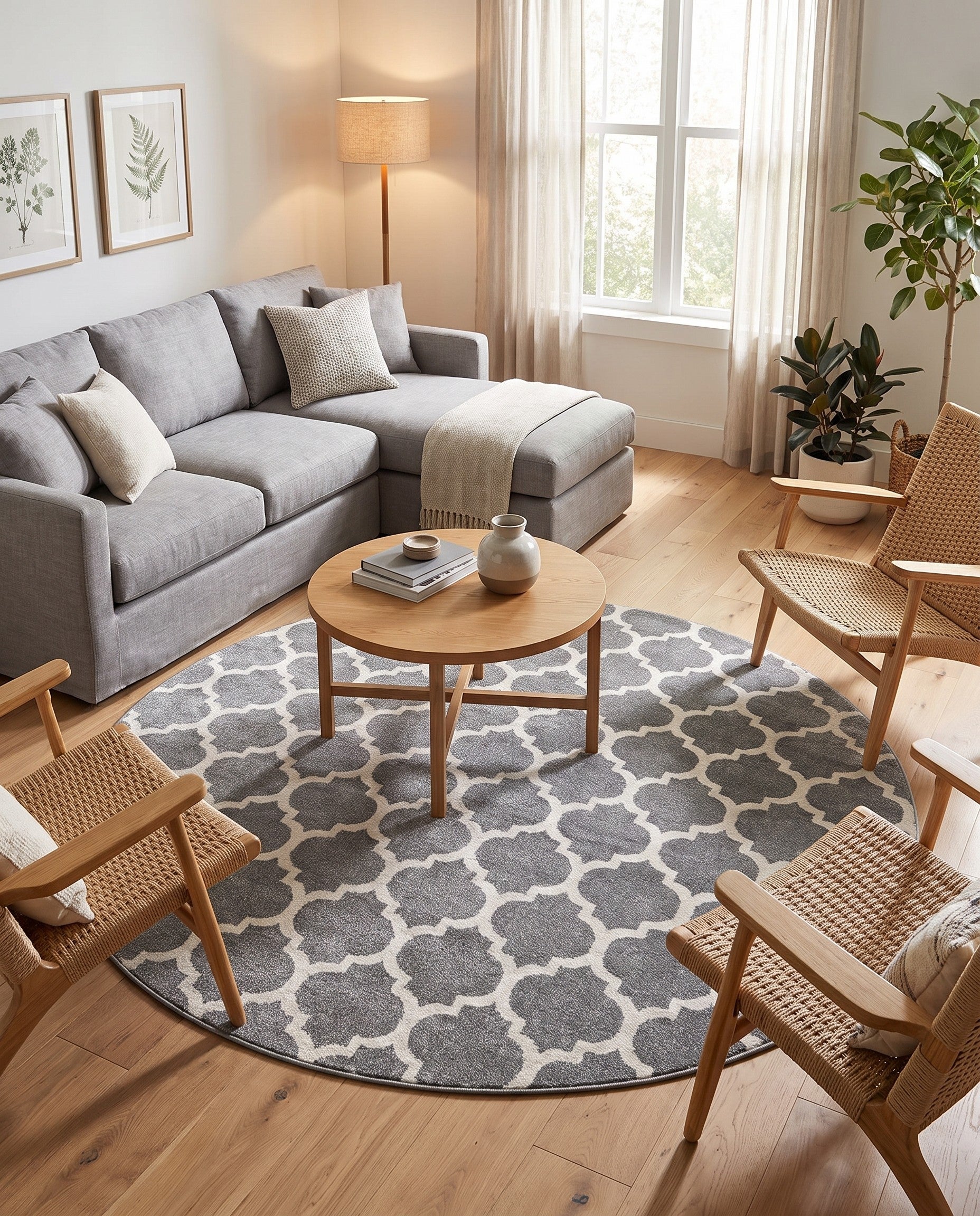 10' x 10' Lattice Round Rug