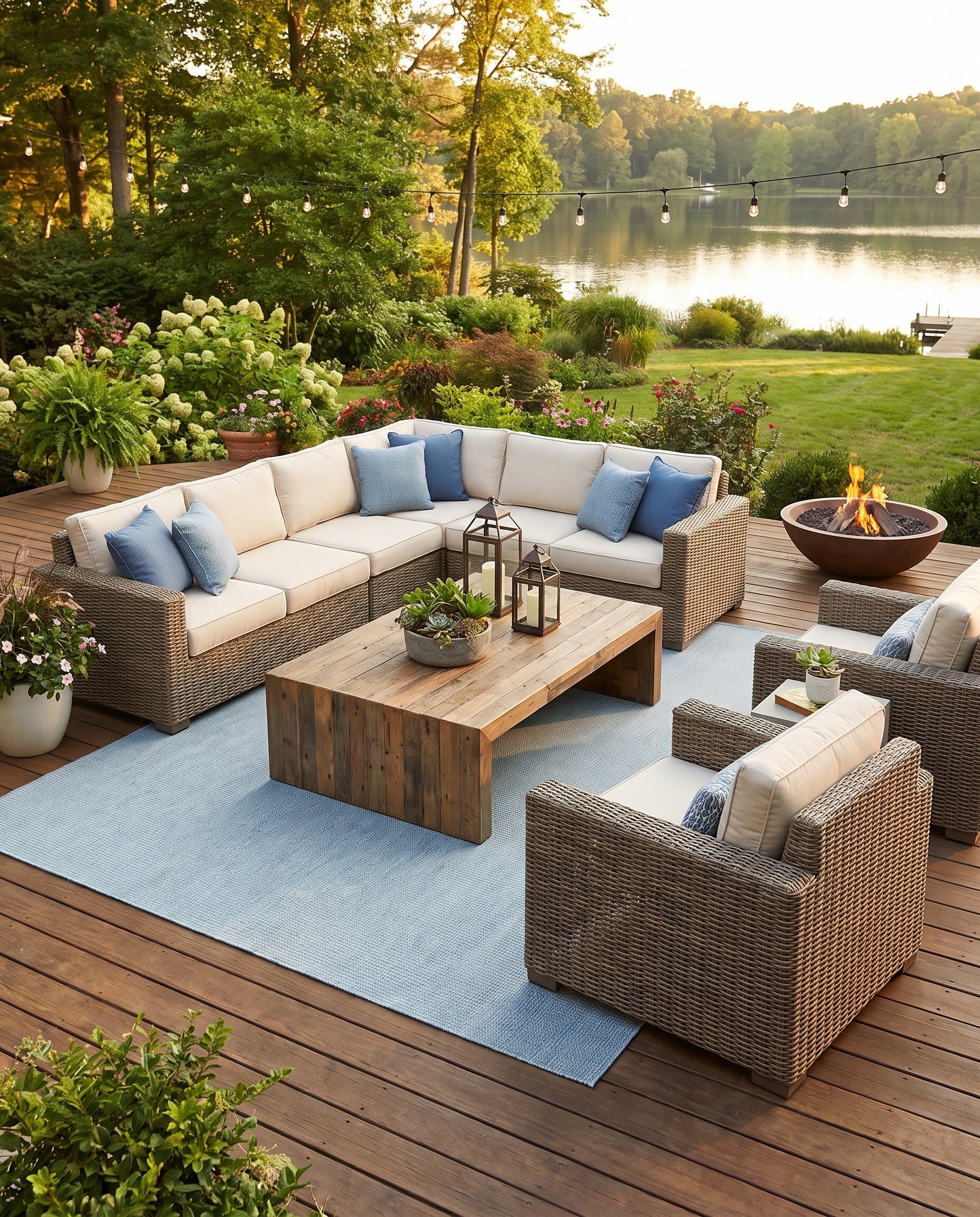 7' 10 x 10' Easy-Clean Solid Indoor / Outdoor Rug