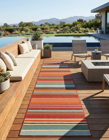 Easy-Clean Modern Indoor / Outdoor Runner Rug