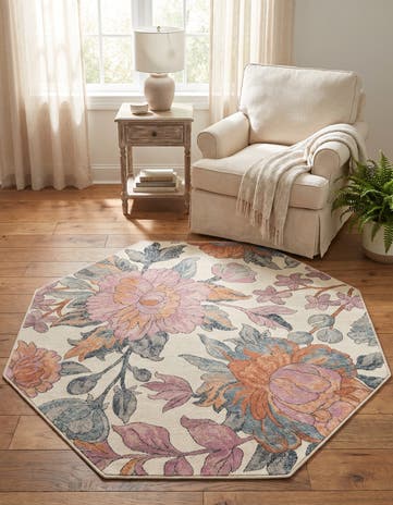 155cm x 155cm Blossom Alfombra octágono