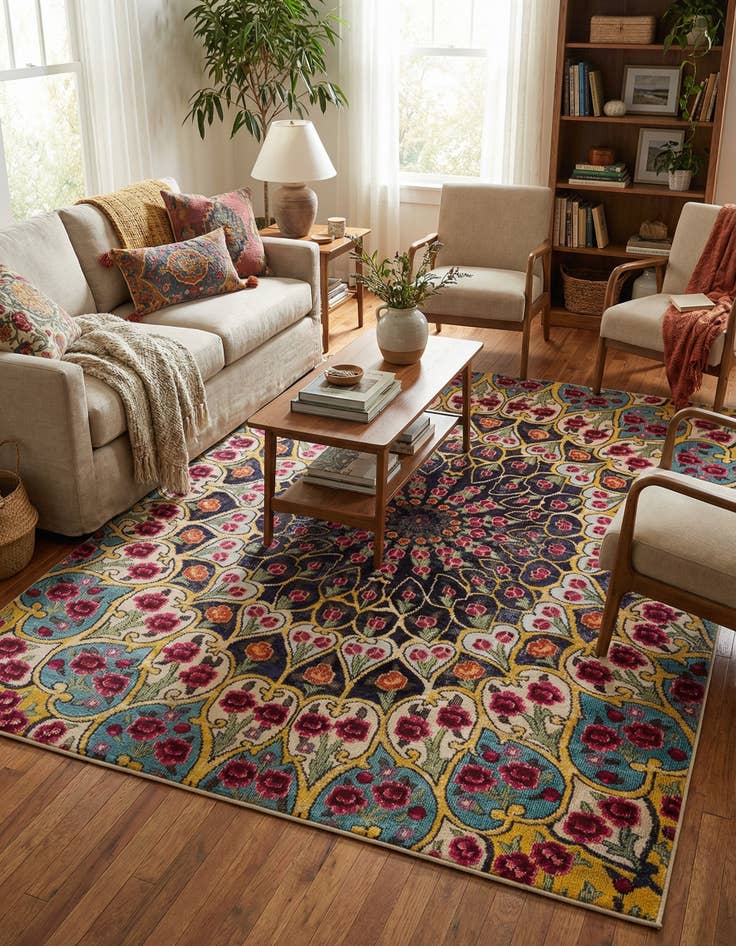 Detail image of 8' x 10' Washable Carnevale Rug