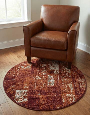 Terracotta Equinox Round Rug