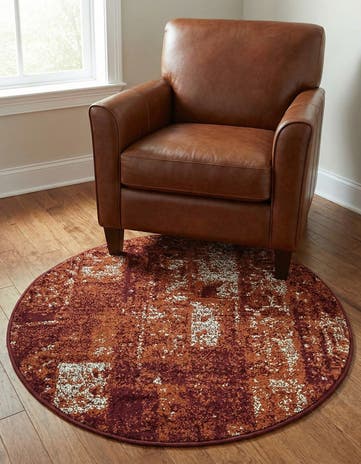 Terracotta Equinox Round Rug