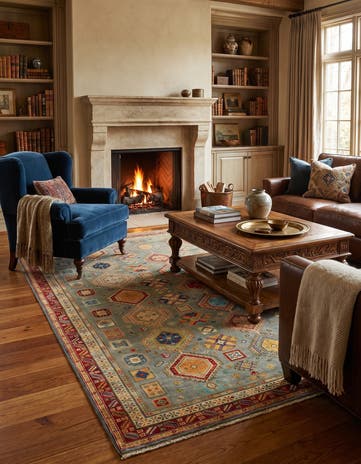 6' 8 x 9' 7 Hand Knotted Kazak Rug