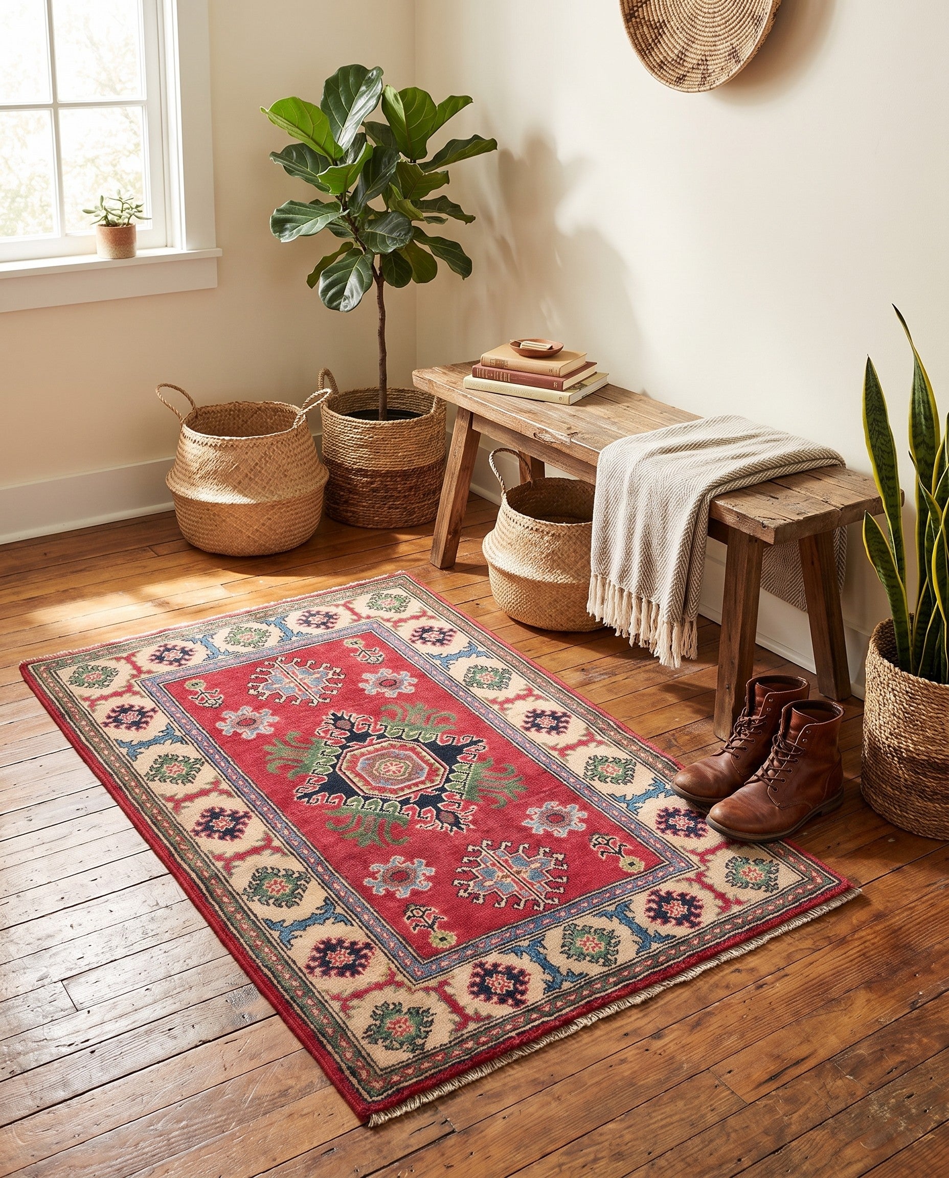 2' 7 x 3' 10 Hand Knotted Kazak Rug