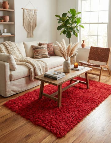 3' 1 x 5' 4 Hand Knotted Moroccan Wool Rug