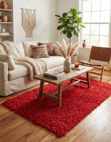 3' 1 x 5' 4 Hand Knotted Moroccan Wool Rug