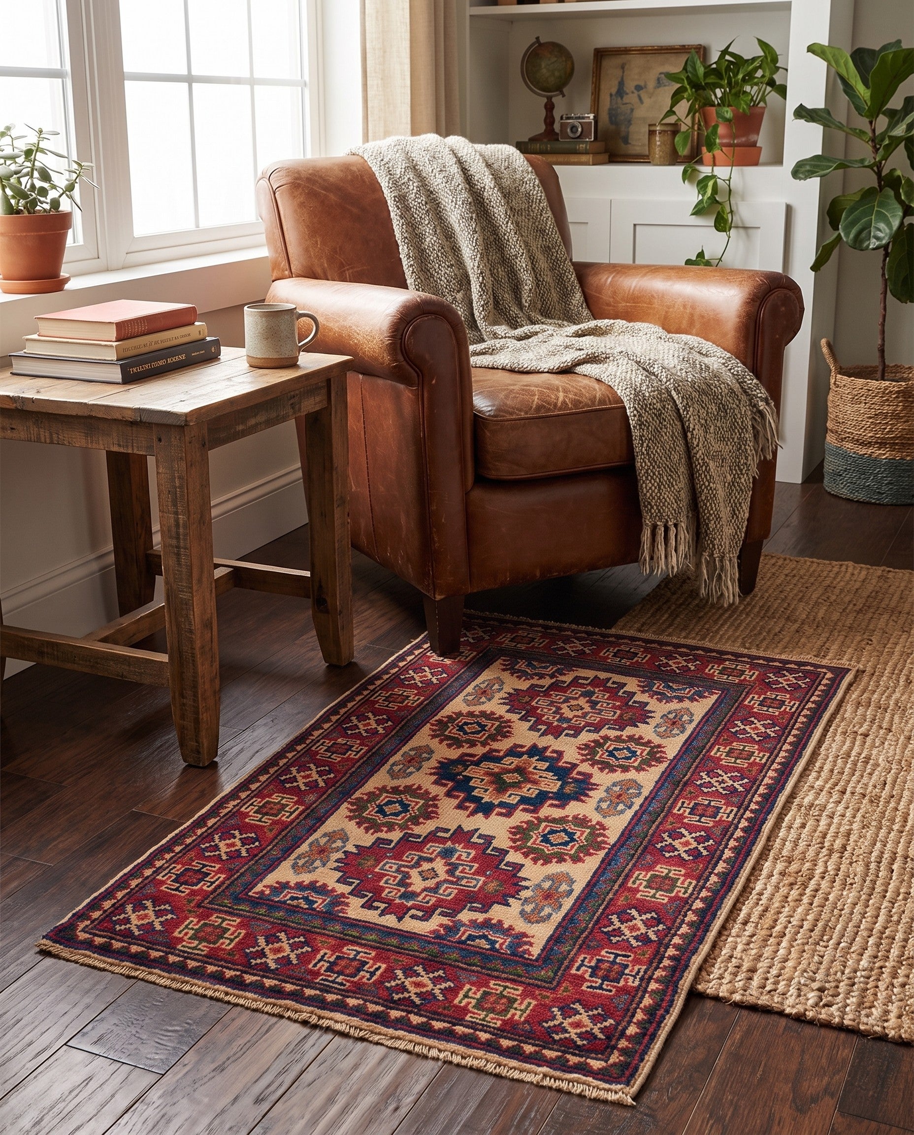 1' 10 x 3' 1 Hand Knotted Kazak Rug