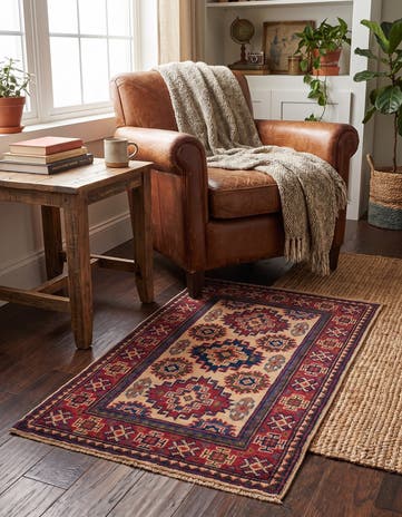 1' 10 x 3' 1 Hand Knotted Kazak Rug
