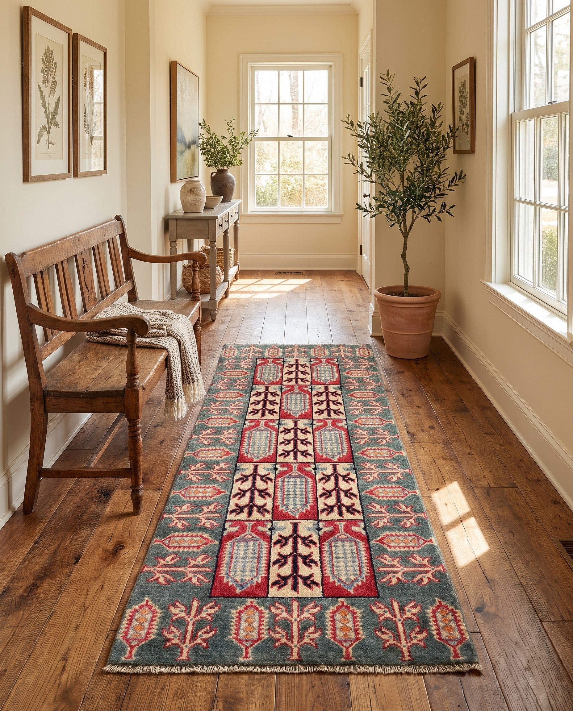 2' 1 x 5' 9 Hand Knotted Kazak Runner Rug