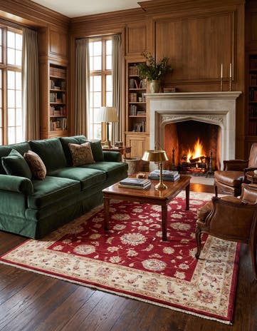 6' 4 x 8' 3 Hand Knotted Ziegler Rug