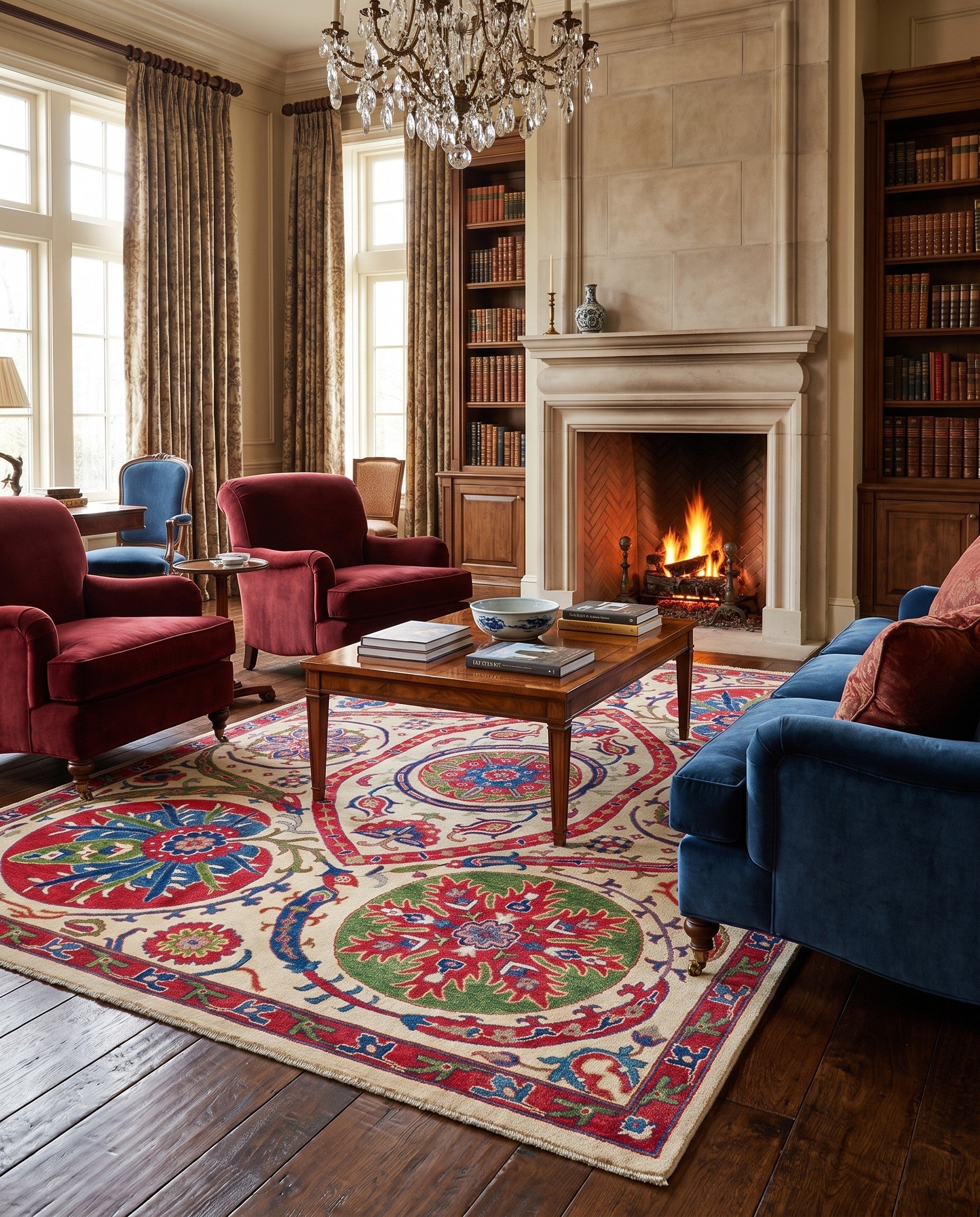 6' 11 x 9' 10 Hand Knotted Kazak Rug