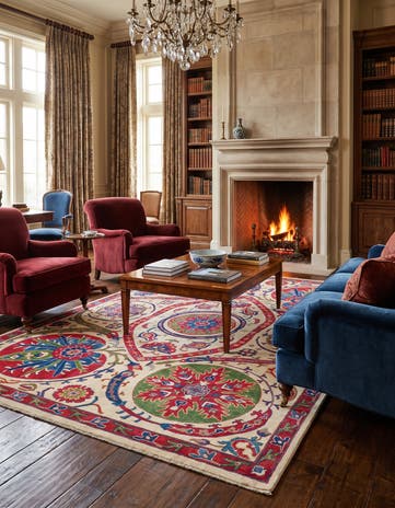 6' 11 x 9' 10 Hand Knotted Kazak Rug