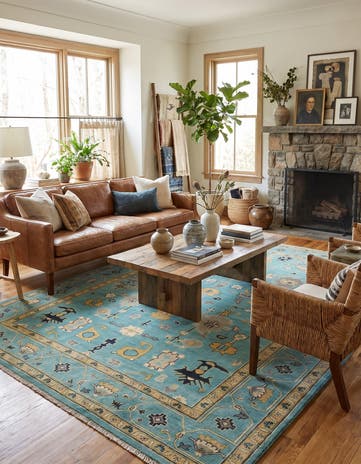 6' 9 x 9' 8 Hand Knotted Kazak Rug