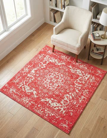 Pink Arlington Square Rug