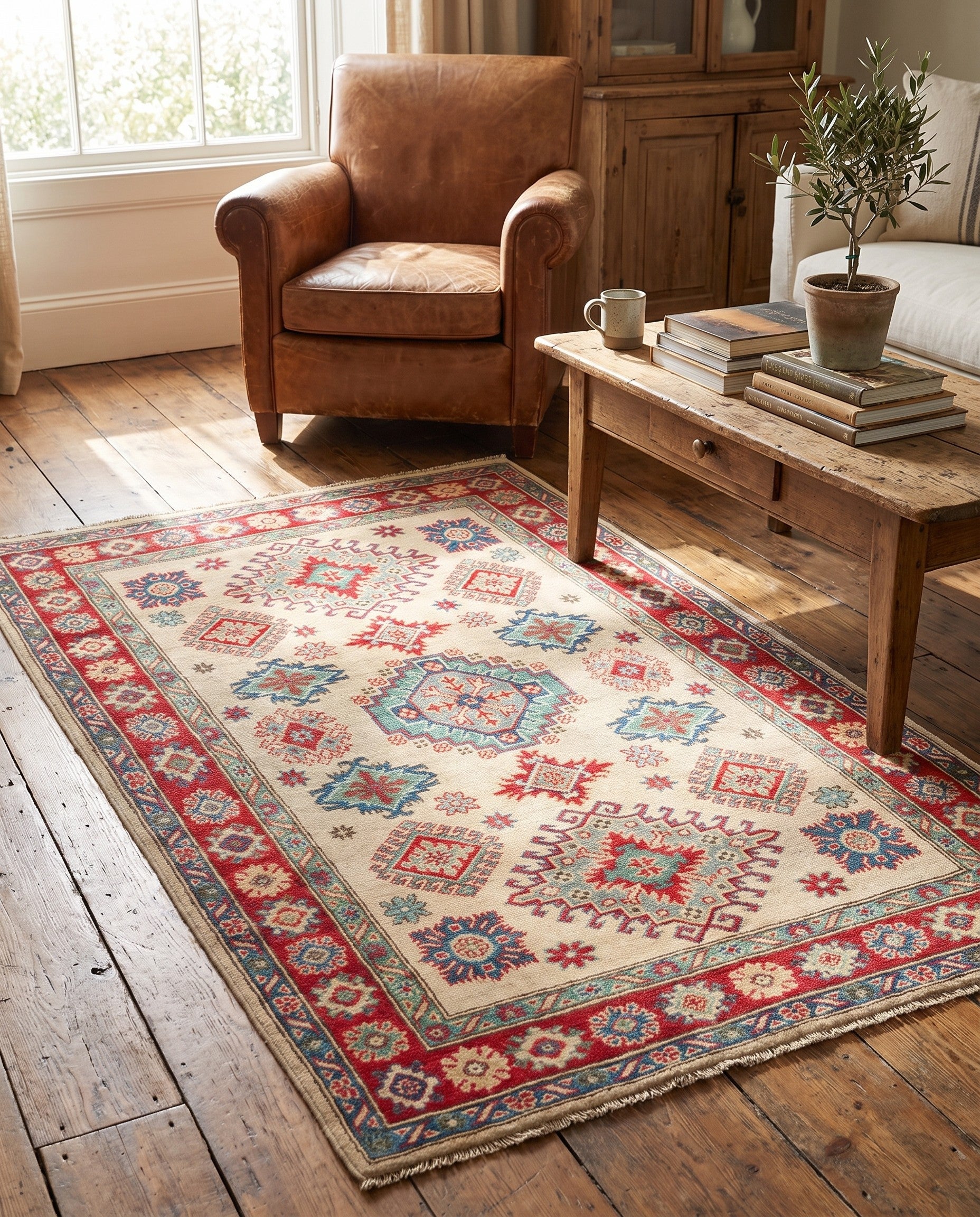 115cm x 180cm Hand Knotted Kazak Rug