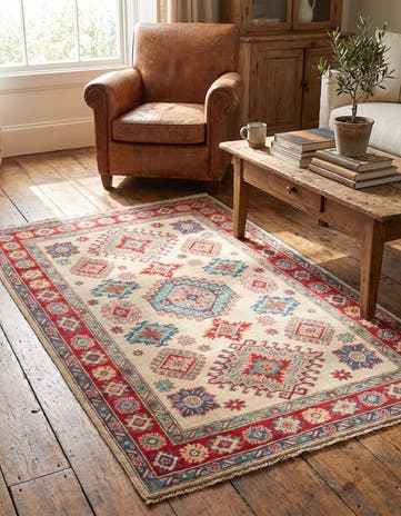 3' 10 x 5' 10 Hand Knotted Kazak Rug
