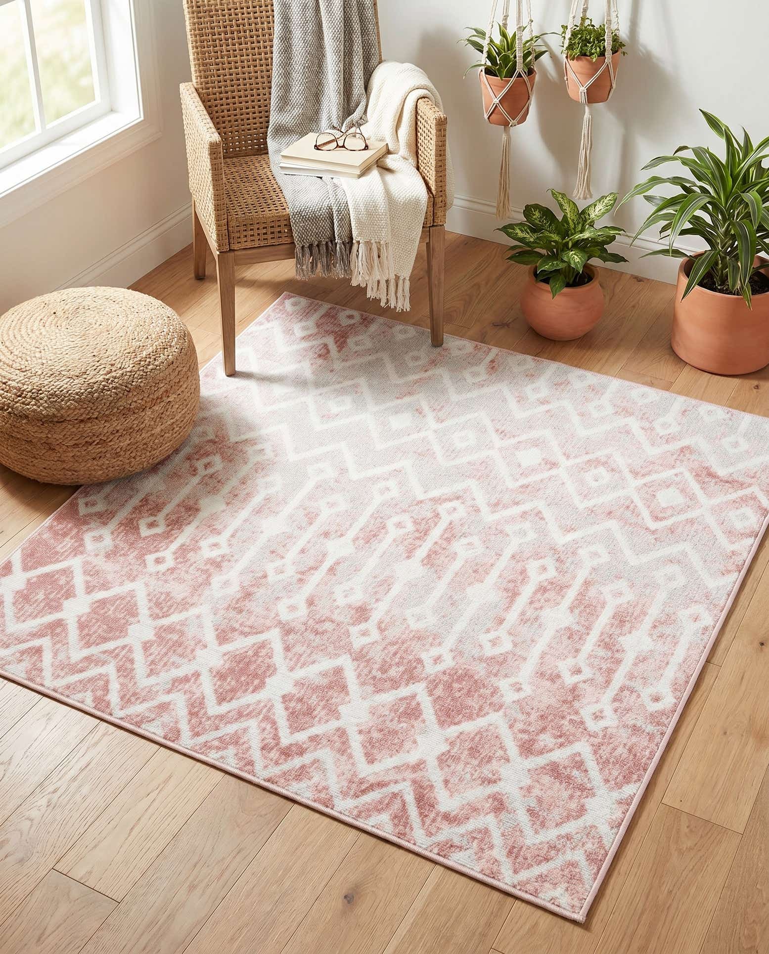 4' x 4' Bohemian Trellis Square Rug