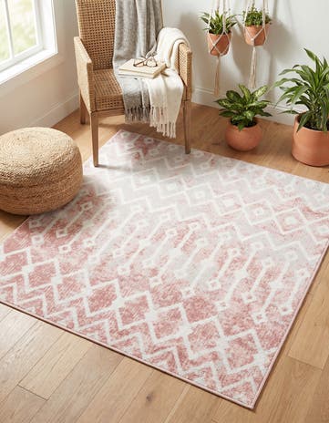 4' x 4' Bohemian Trellis Square Rug