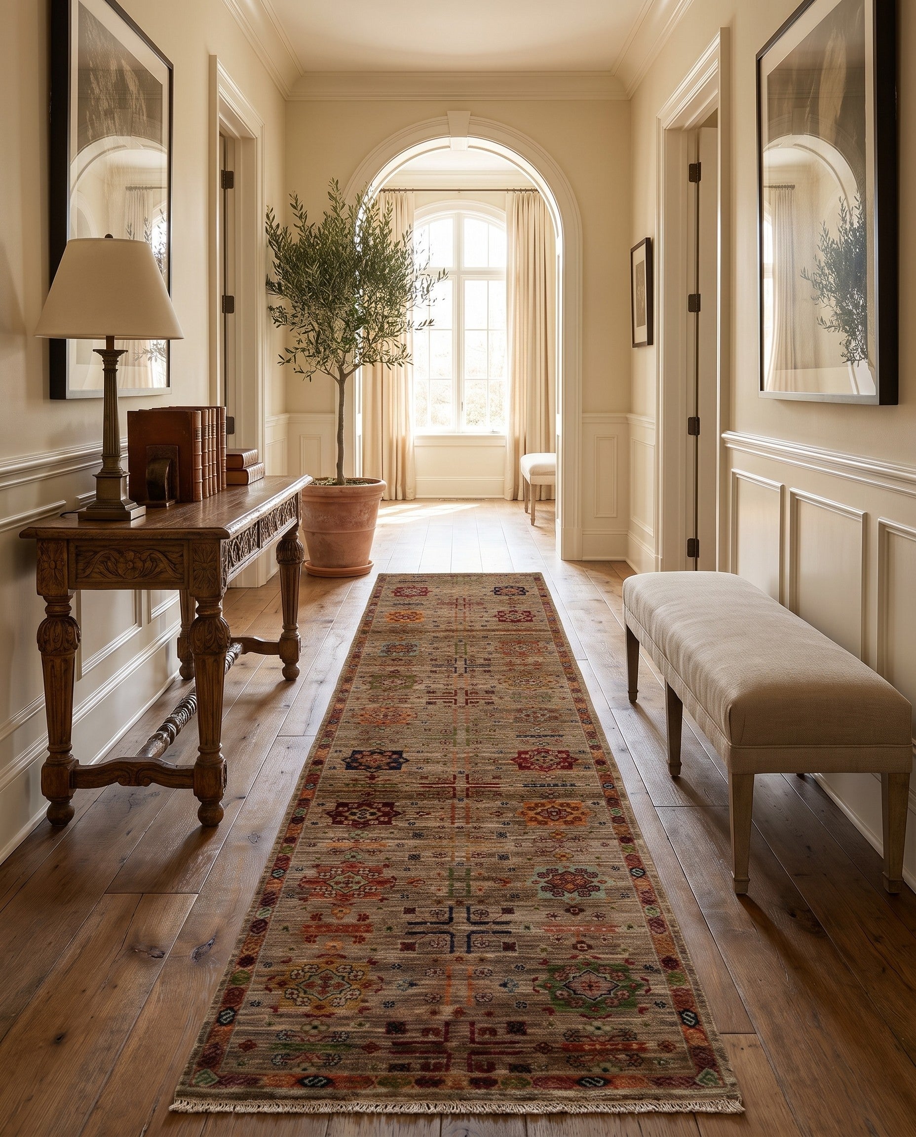 2' 8 x 10' 1 Hand Knotted Ariana Ziegler Runner Rug