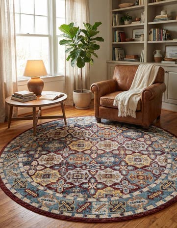 7' 10 x 7' 10 Kamala Washable Round Rug