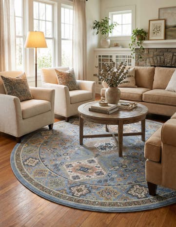 7' 10 x 7' 10 Kamala Washable Round Rug