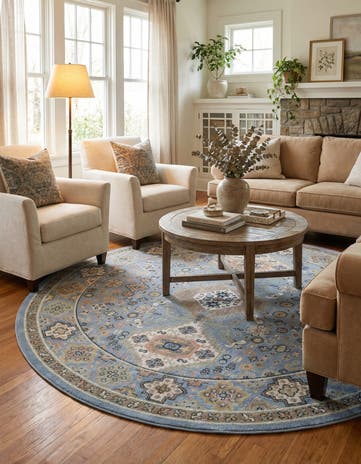 7' 10 x 7' 10 Kamala Washable Round Rug